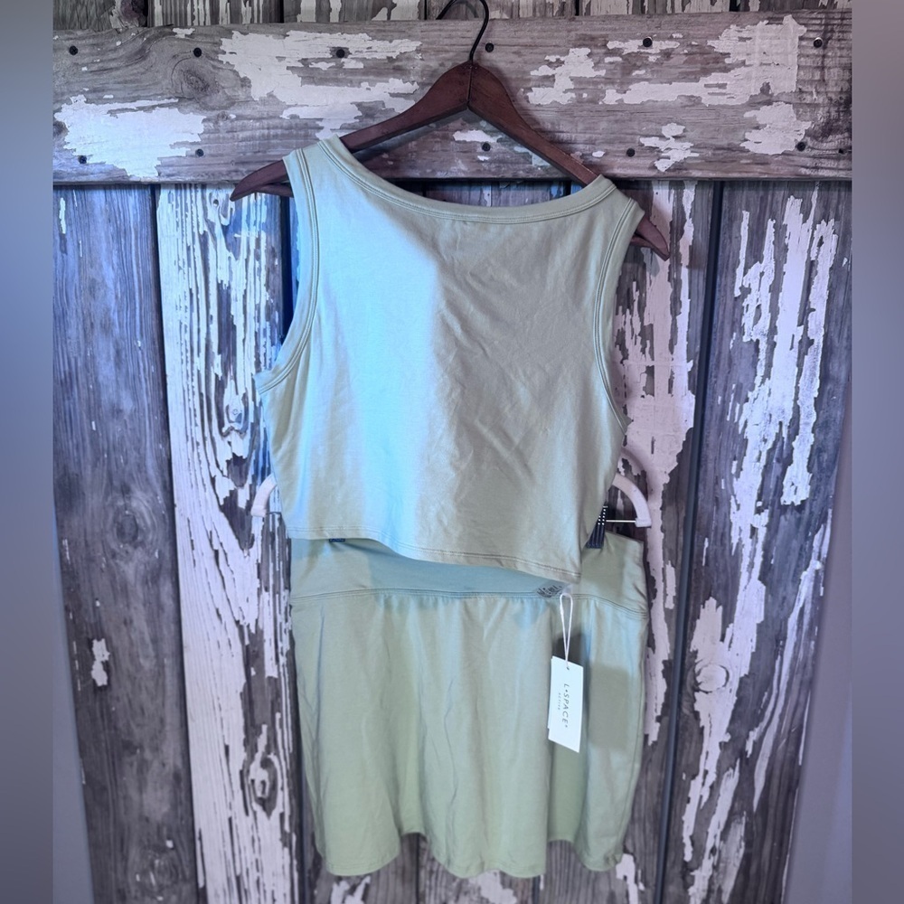 L Space Nolan Top & Skort Set Celery NWT Size Large - Picture 10 of 16